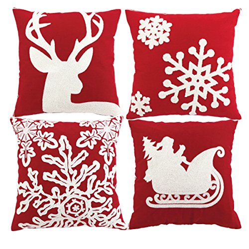  OTOSTAR Christmas Pillow Covers 18x18 Throw Pillow