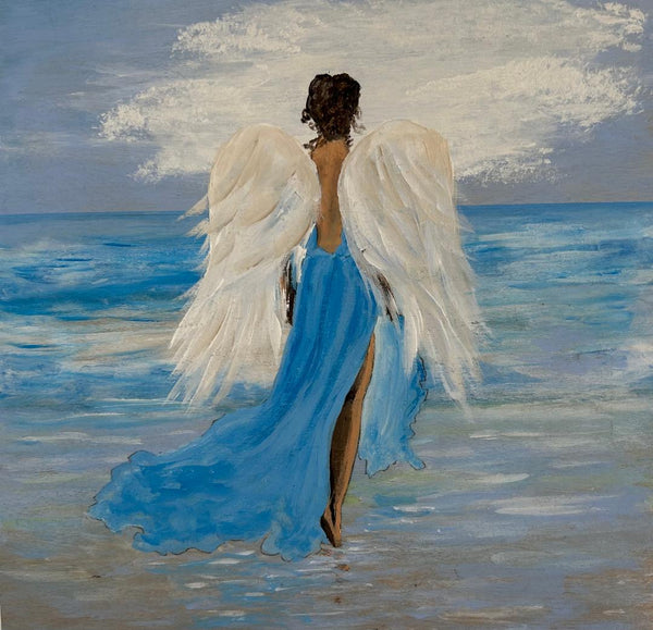 #A1   Angel at the Beach in the Blue Dress