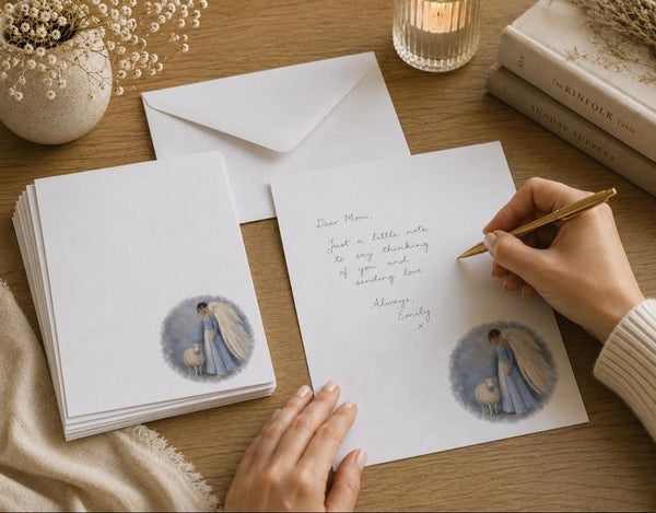 Designer Stationery - Angel with Sheep