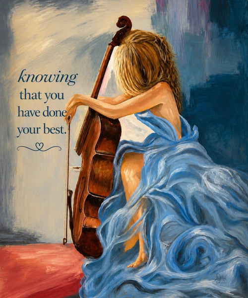 Framed Print 11" X 14" - Girl with Cello -  (Healing Art)