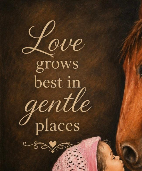 Framed Print 11" X 14" - Boy With His Horse -  (Healing Art)