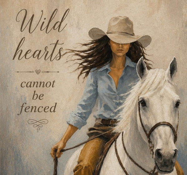 Matted Print - Girl Riding Horse (Healing Art)
