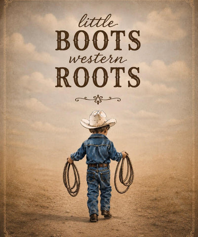Matted Print - Little Boots Cowboy (Healing Art)