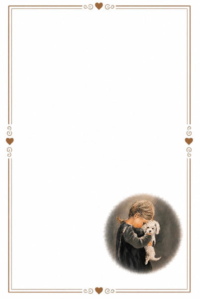 Designer Stationery  - Little Girl with Puppy