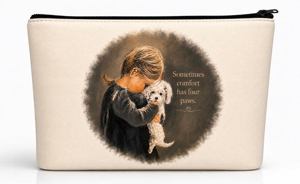 Little Girl with Her Puppy Vanity Bag