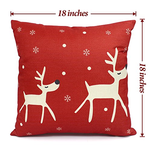 6 Packs Chirstmas Pillows Covers 18 X 18 Christmas Décor Pillow Covers Christmas Decorative Throw Pillow Case Sofa Home Décor