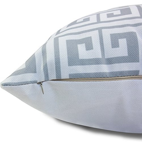 popeven Grey Geometric Pattern Pillow Covers Decorative Sets of 4 Sofa Pillow Case for Living Room Throw Pillows Sets for Couch