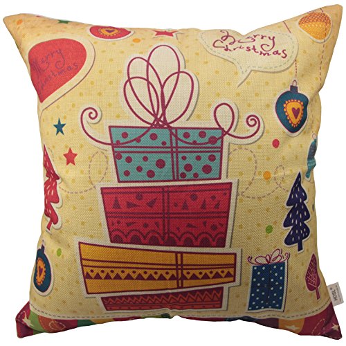 HOSL SD24 Merry Christmas Series Throw Pillow Case Decorative Cushion Cover Pillowcase Square 18" - Set of 4