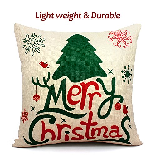 6 Packs Christmas Pillows Covers 18 X 18 Christmas Décor Santa Claus Pillow Covers Christmas Decorative Throw Pillow Case Sofa Home Décor