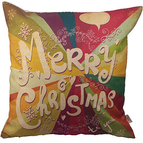 HOSL SD24 Merry Christmas Series Throw Pillow Case Decorative Cushion Cover Pillowcase Square 18" - Set of 4