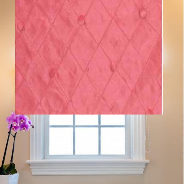 Roman Shade #067  (Silk with Buttons)