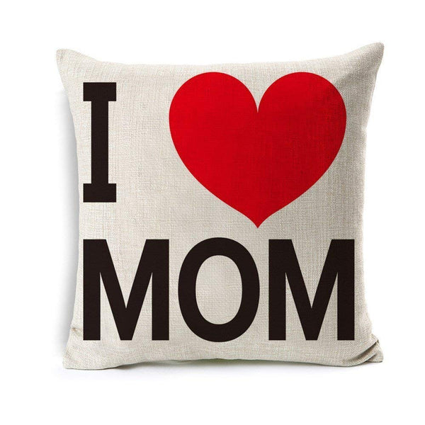TP74 I Love Mom Throw Pillow
