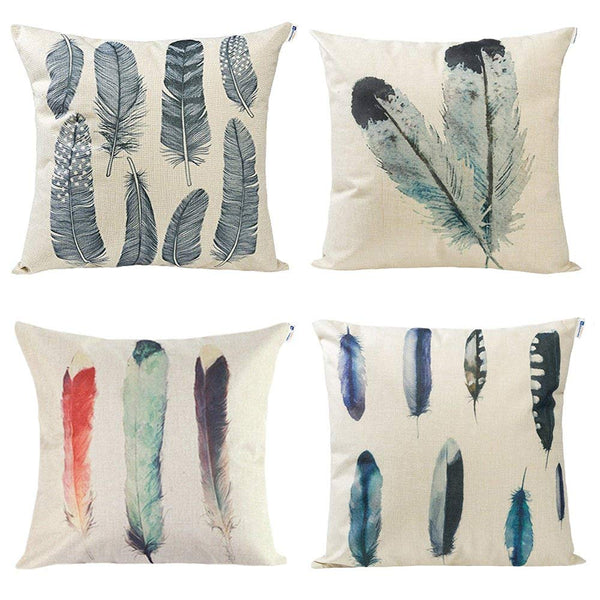 TP68  Feathers Throw Pillows Group