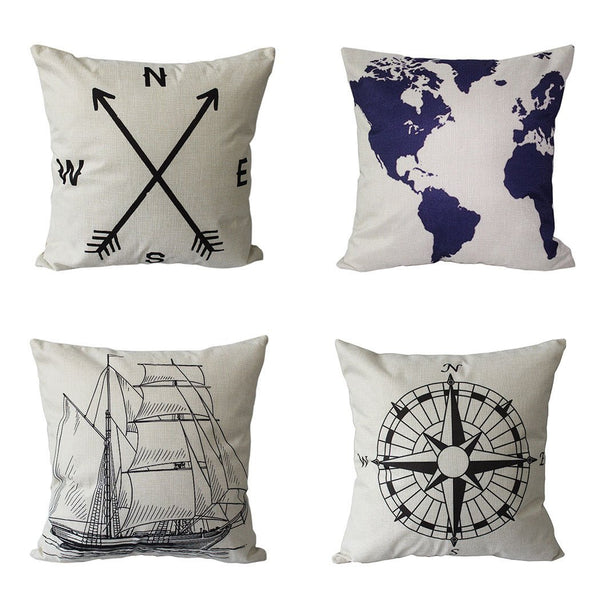 TP112 Ship Throw Pillows Group