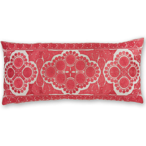 #C841 Gothic Coral Red PILLOW 14 x 31