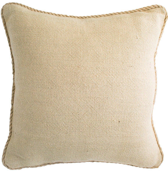 #C887 Natural Jute Burlap PILLOW 20 x 20