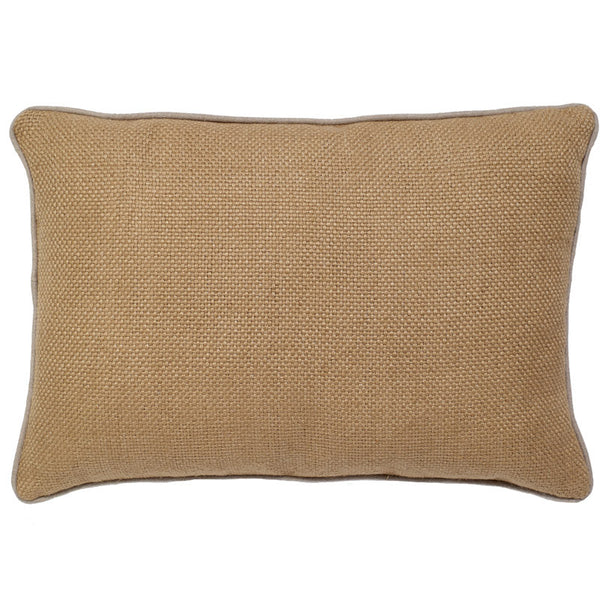 #C907 Camel Basket Weave PILLOW 14 x 20