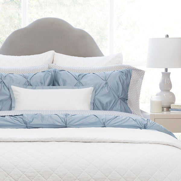 #FB1c French Blue Valencia Pintucked DUVET Cover Only