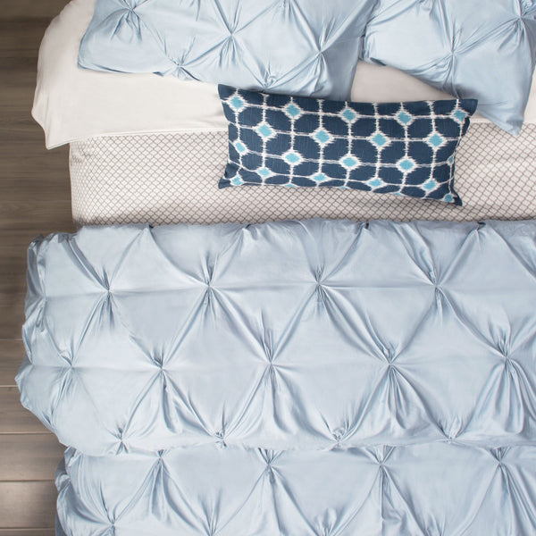 #FB1c French Blue Valencia Pintucked DUVET Cover Only