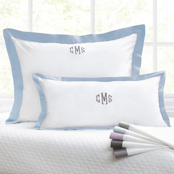 #FB2c French Blue Linden Border SHAMS
