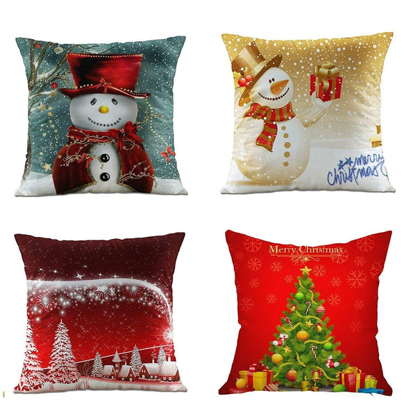 TP121 Snowmen Throw Pillows Group