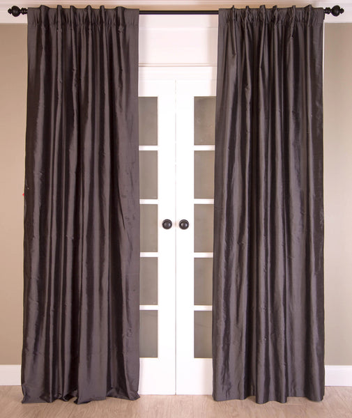 #P328 Pewter SILK Curtain (Use Discount Code) Pay 1/2 Down