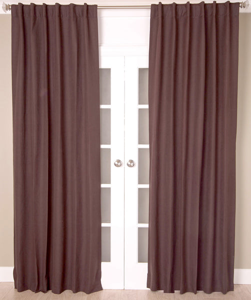 #P505 Coffee Linen Curtain (Use Discount Code) Pay 1/2 Down