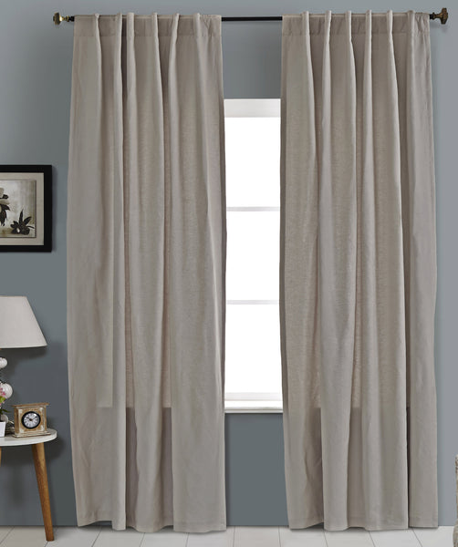 #1P505  Cotton Blend Curtains in Greys (Use Discount Code)