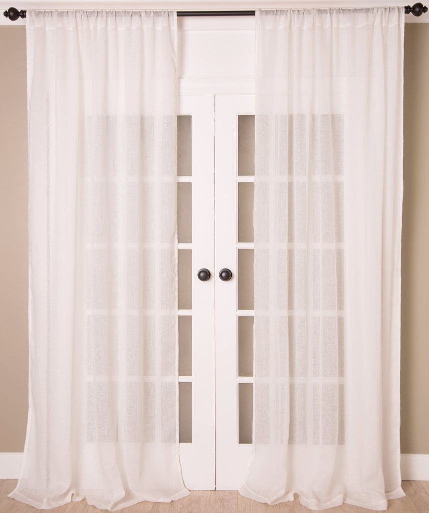 P520 White Sheer Curtain (Use Discount Code) By Harrington