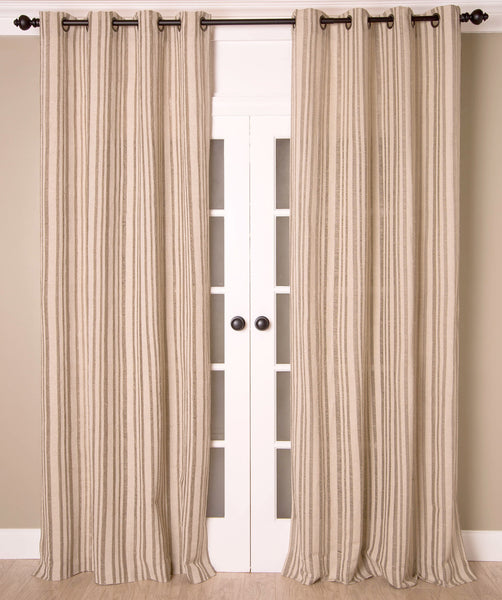 #P5505 Linen Stripe Curtain (Use Discount Code) Pay 1/2 Down