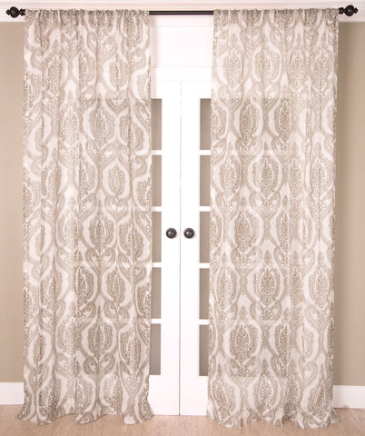 #P5519 Ivory Print Curtain (Use Discount Code)