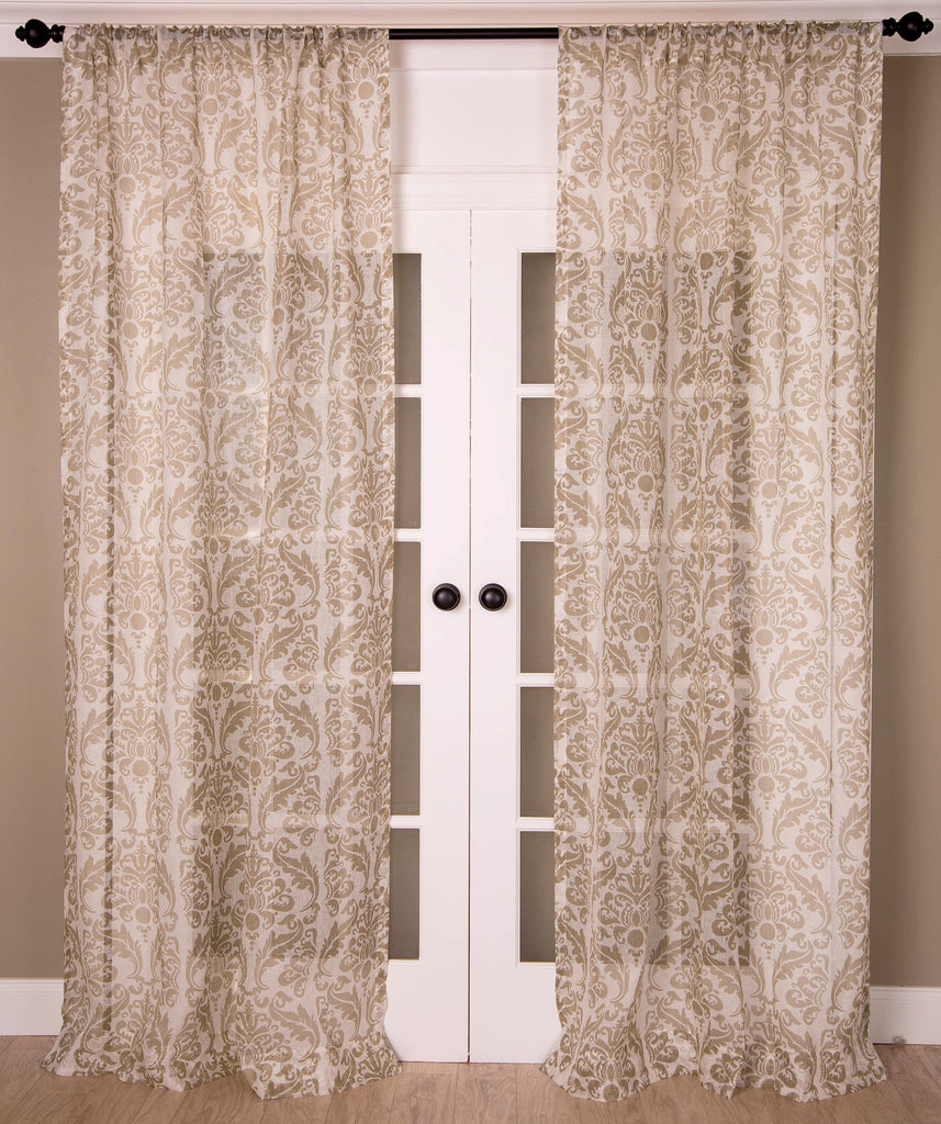 P5520 Gold Print Curtain (Use Discount Code) By Harrington