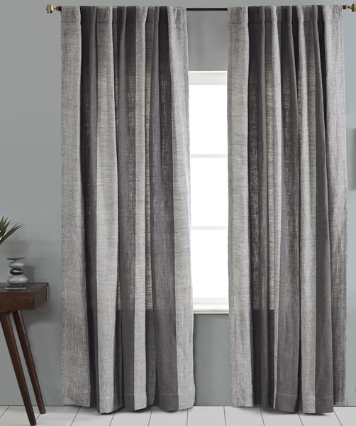 #P5529 Greys Linen Stripe Curtain (Use Discount Code) Pay 1/2 Down