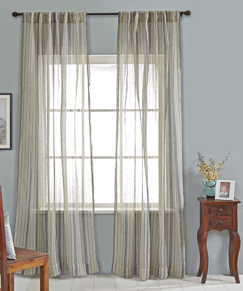 #P5543 Linen Stripe Curtain (Use Discount Code)