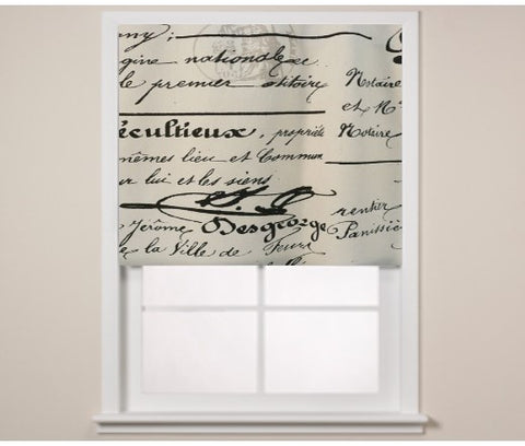 $184.00 Roman Shade "Words" #5P102