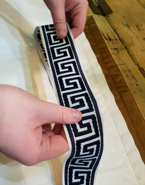 $218.00 Roman Shade with Fabulous Grecian Trims #4P123